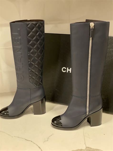 chanel heels 2018 suede|knee high chanel boots.